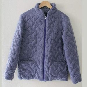 Trussardi Jeans‎ Metallic Purple Quilted Down Winte